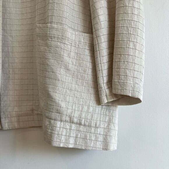 Eileen Fisher Womens Medium Silk Blend Organic Cotton Open Front Cardigan Jacket - Picture 11 of 13